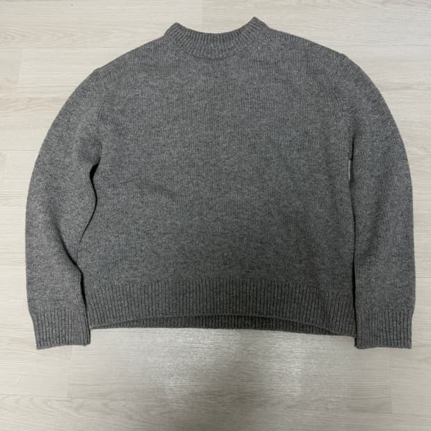 아르켓 헤비 니트 울 스웨터 그레이