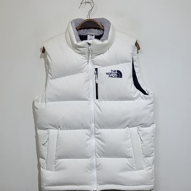 (M) 노스페이스 오리털 패딩조끼 화이트 평창올림픽 다운 베스트 