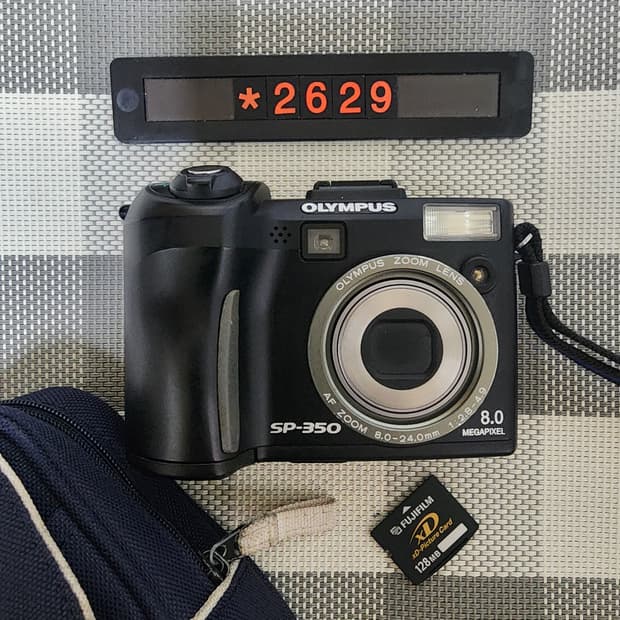올림푸스 SP-350 디지털카메라 AA건전지 파우치포함