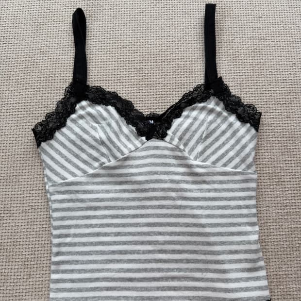플리즈노팔로우 Yvonne Stripe Sleeveless Top 