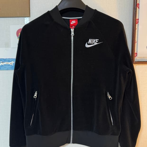 [XS]나이키 벨벳 봄버 자켓 블랙