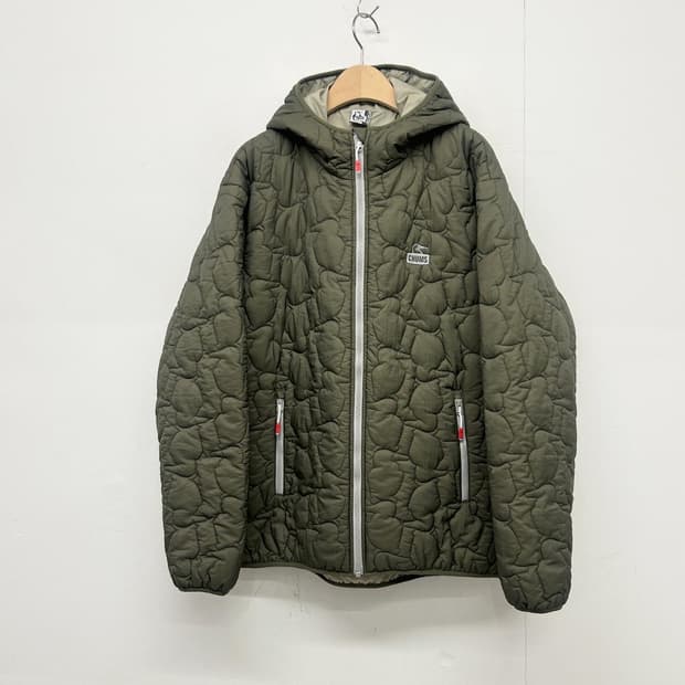 JPN CHUMS Booby 퀼팅 후드 자켓 카키
