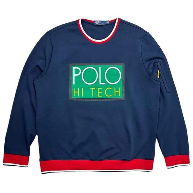 폴로랄프로렌 하이데크 더블니트 스웻셔츠 네이비 XL