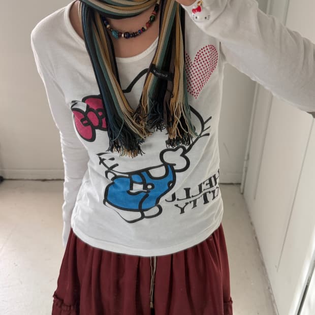 일본빈티지 모리 하구미 컬러 목도리