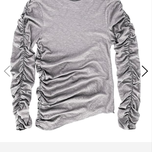 twisted drape long sleeve GREY