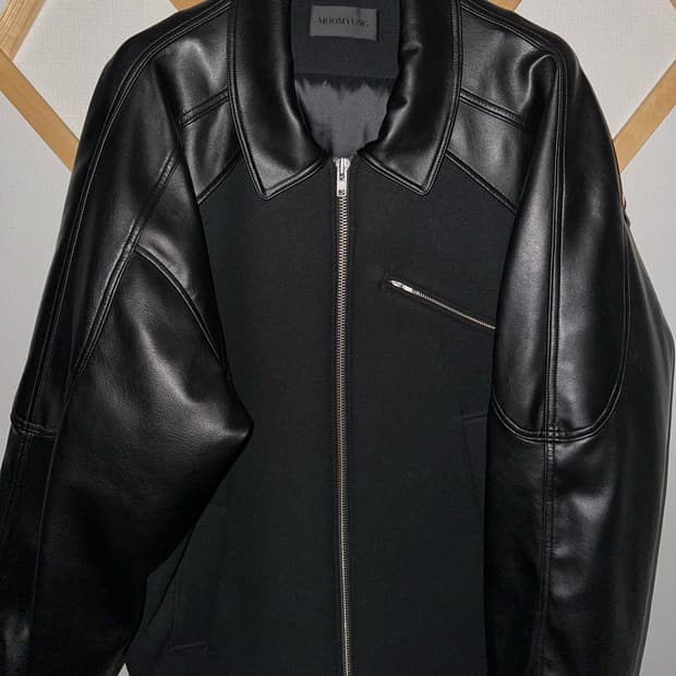 무명 레더 자켓