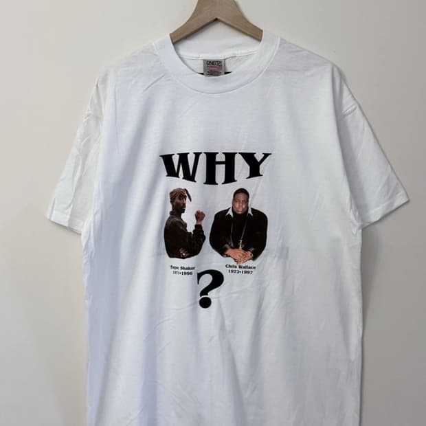 90s 빈티지 투팍 비기 why? 티셔츠