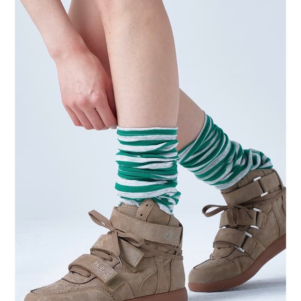 다이닛 HIGH TOP SNEAKERS BROWN