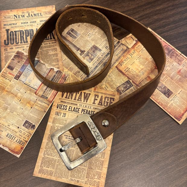 Levi's Vintage Heavy Leather Buckle Belt