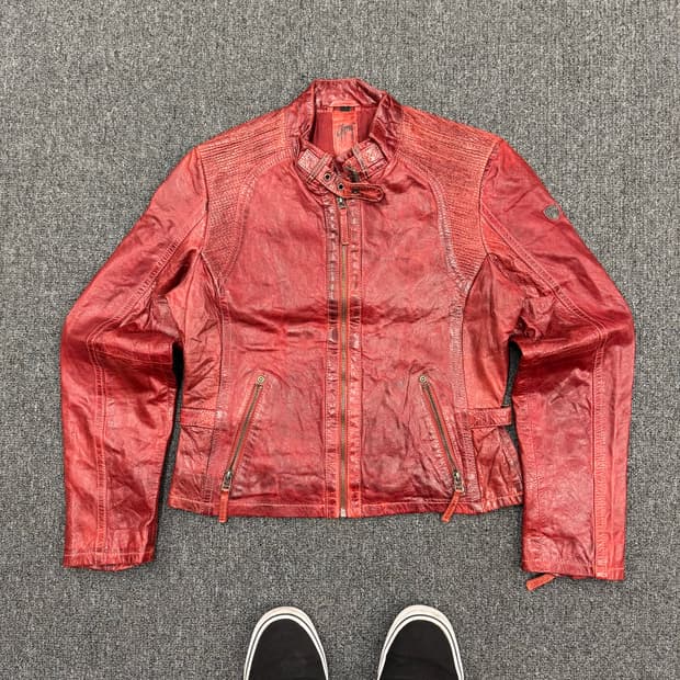 Gipsy 빈티지 여성 라이더 가죽자켓