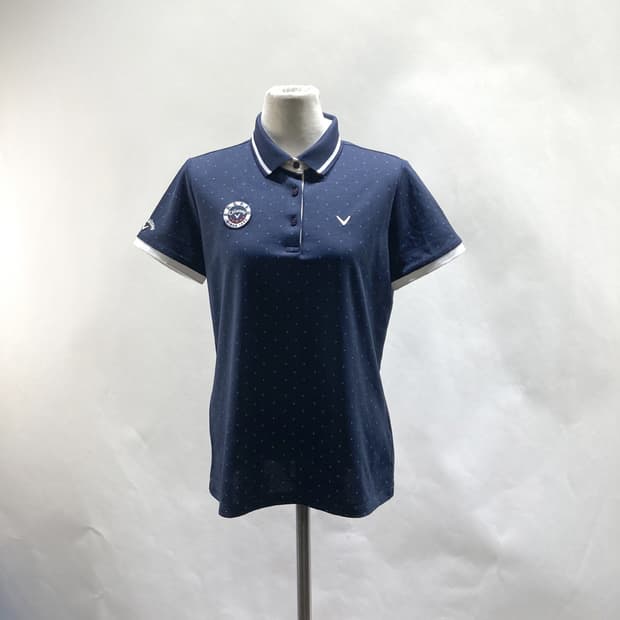 캘러웨이 여성골프카라반팔티셔츠 네이비 100 