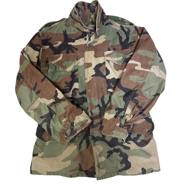 빈티지 90s us army 오리지널 m65 밀리터리 카모 CW 자켓 S