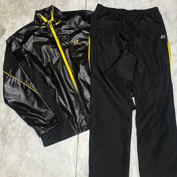 요넥스 블랙/옐로우 트레이닝복 세트 100~ 105 배드민턴 테니스