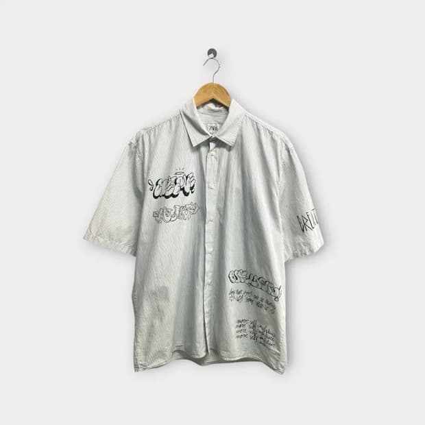 자라 ZARA 스트라이프 반팔 셔츠 S-L