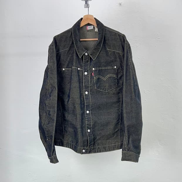 리바이스 엔지니어드 골덴 코듀로이 원 포켓 스냅 버튼 셔츠 자켓