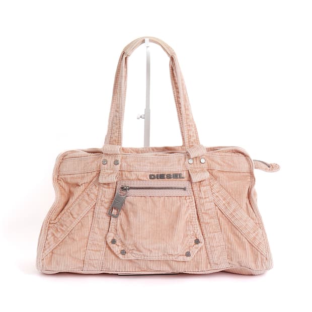 [DIESEL] 핑크 코듀로이 유틸리티 토트/숄더백