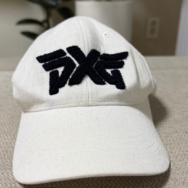 PXG 골프코듀로이 볼캡 화이트
