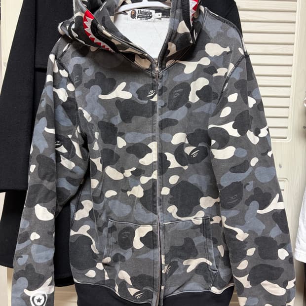 베이프 야광 샤크 후드집업