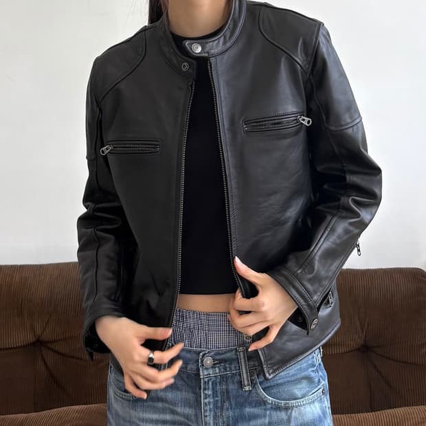 클래식 싱글 라이더 레더 자켓