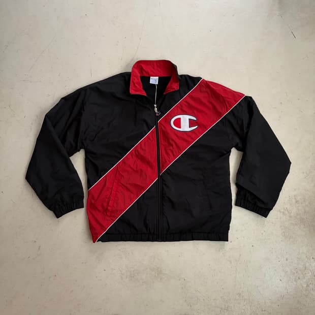 챔피온 빈티지 빅로고 나일론 트랙 자켓 XL