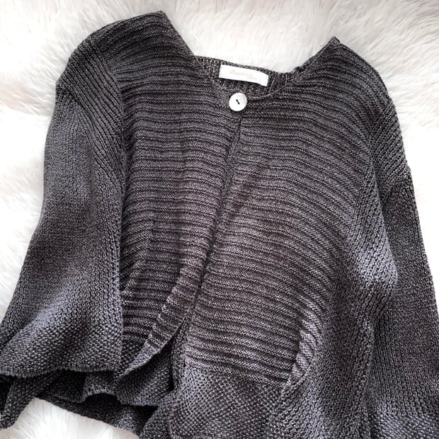 사와코 케이프 니트가디건