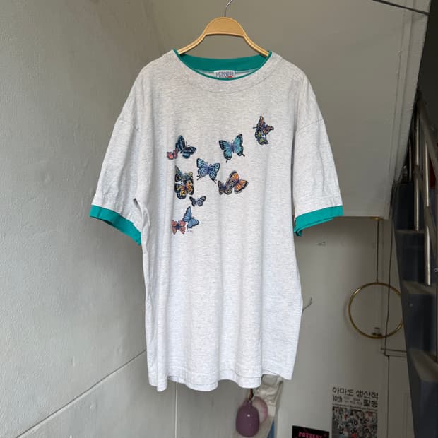 MADE IN USA 90's 빈티지 나비 티셔츠