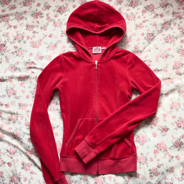 쥬시꾸뛰르 벨벳 후드집업 트레이닝자켓