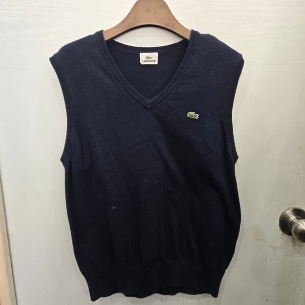 4사이즈)) LACOSTE 라코스테 나시 조끼! 네이비 색상!