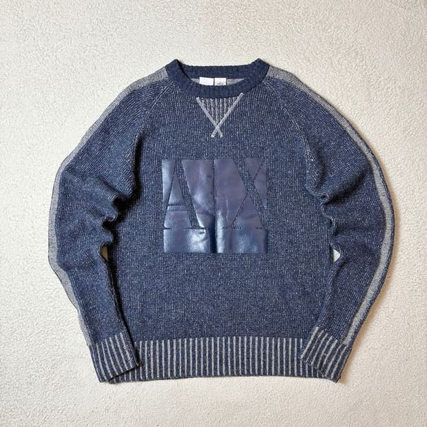 아르마니 익스체인지 00's 피그먼트 사이드라인 니트 PN7071