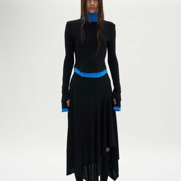 파르티멘토 우먼 레이어드 하이넥 티