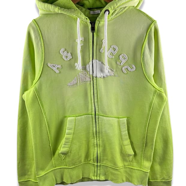 아베크롬비 아치로고 윙드 풋 데미지 후드집업3063