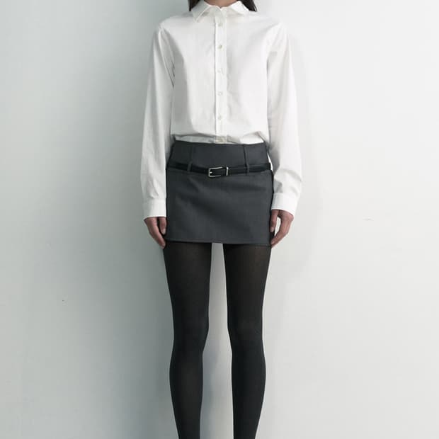*해외출국으로 판매중단예정* 스튜디오테이블 미니 포켓 스커트 팬츠 그레이