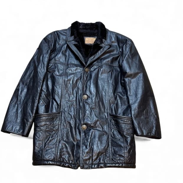 크로커다일 빈티지 가죽 자켓