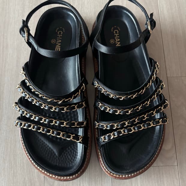 샤넬 체인 샌들