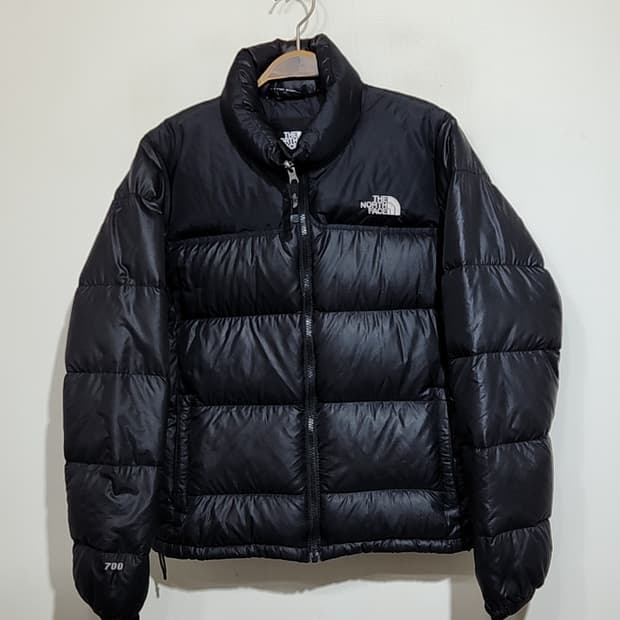 (L) 노스페이스 700 눕시패딩 점퍼 블랙 거위털 구스다운 자켓 