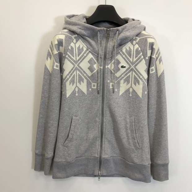 라코스테 자카드패턴 투웨이 후드집업 [여성95]