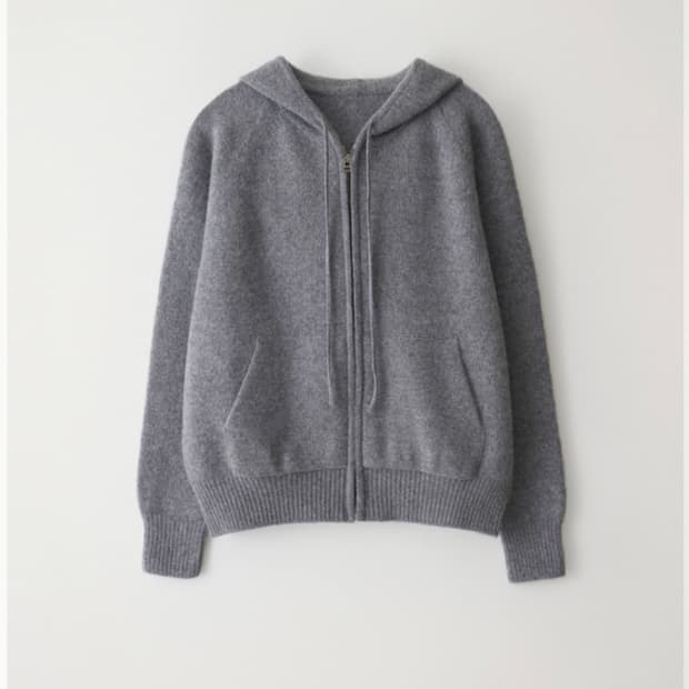 낫띵리튼 Lilo 알파카 후드 집업 그레이