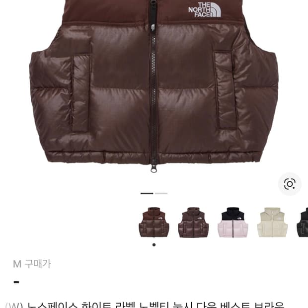 (W) 노스페이스 화이트 라벨 노벨티 눕시 다운 베스트 브라운 M