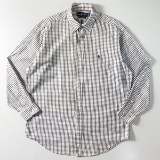 Polo 폴로 랄프로렌 화이트 체크 옥스포드 셔츠