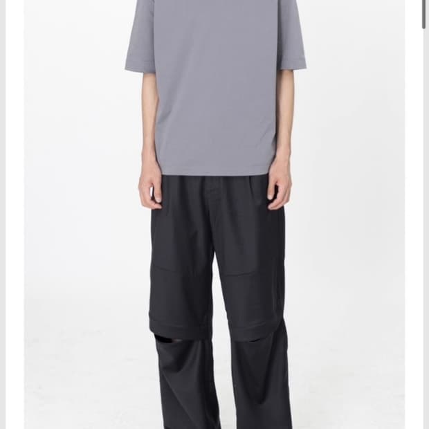 폴리테루 미들지퍼 슬랙스