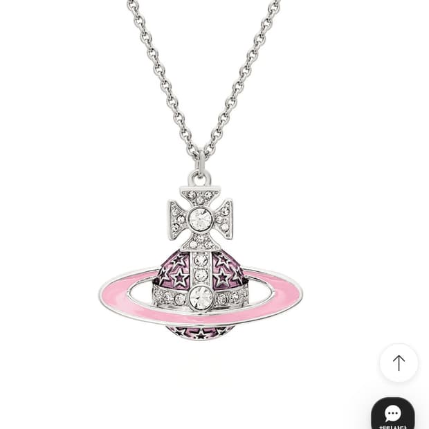 비비안웨스트우드 크리스털 장식 오브 펜던트 네크리스 