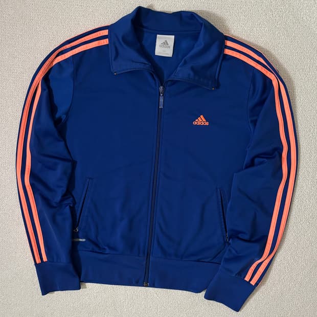 아디다스 블루 스몰로고 트랙탑 져지
