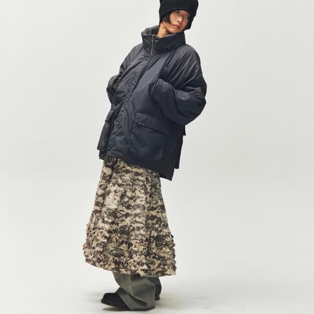 plzproject MIDDLE FRILL SKIRT