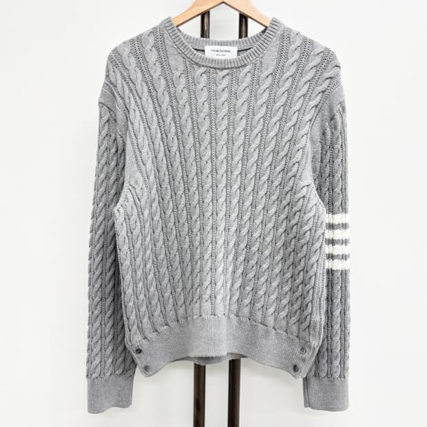 [5]톰브라운 사선완장 케이블 니트