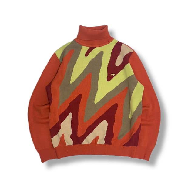 잭니클라우스 패턴 목폴라 니트