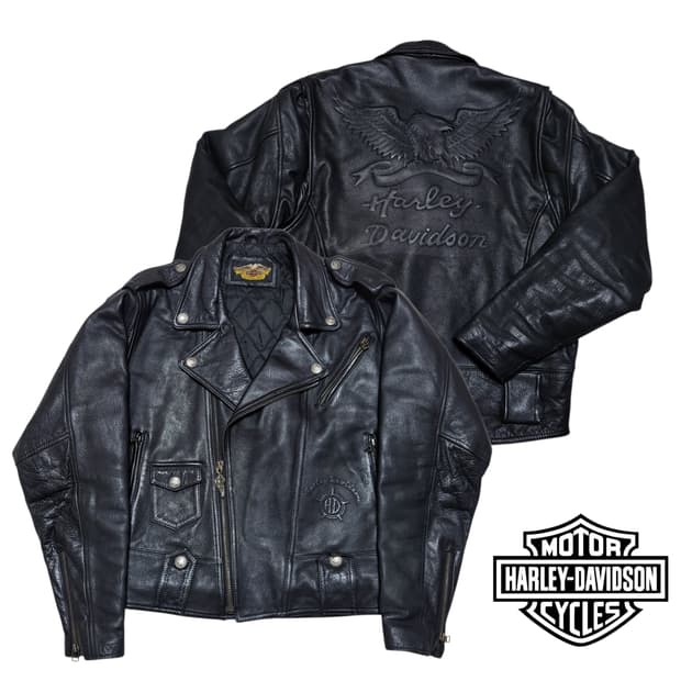 (L) 90s 빈티지 할리데이비슨 가죽자켓 라이더자켓