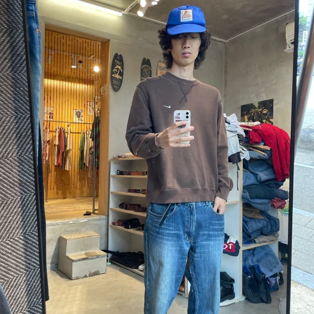 00s 올드나이키 스우시 로고 스웻