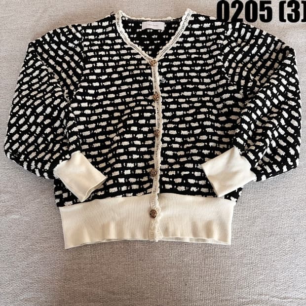 [F] 더 페이지 퍼프소매 금장단추 포인트 러블리 가디건 0205(3)