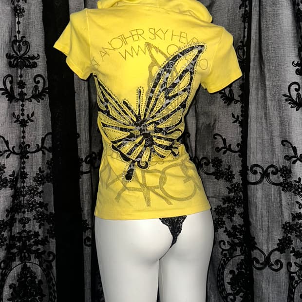 Yellow Kitch Hooded Short Sleeve