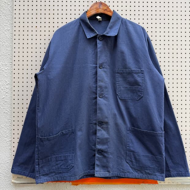 WASHED BLUE OLD VINTAGE HBT 헤링본 프렌치워크자켓